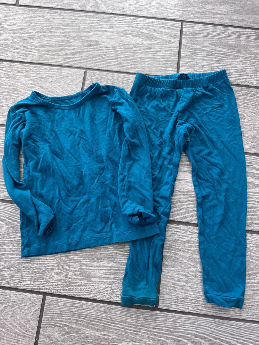 Kyte BABY Two-Piece Long Sleeve Pajama Set in Teal
